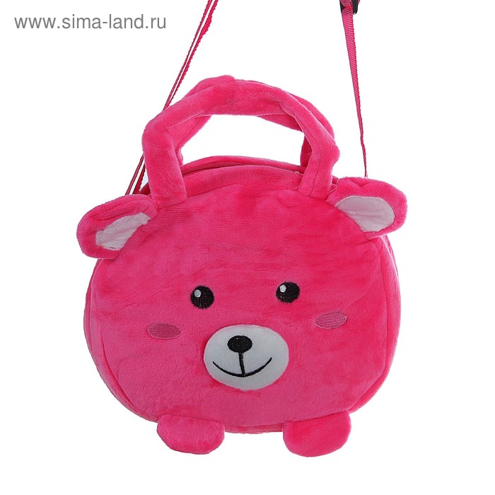 Мягкая сумочка "Мишка", цвет розовый - Фото 1