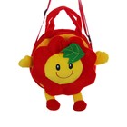 Мягкая сумочка «Цветочек», с листочком, красный цвет - Фото 1