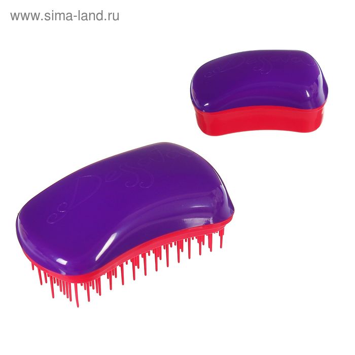 Щётка для распутывания волос, цвет фиолетовый/фуксия - Фото 1