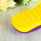 Щётка для распутывания волос, цвет фиолетовый/жёлтый - Фото 2