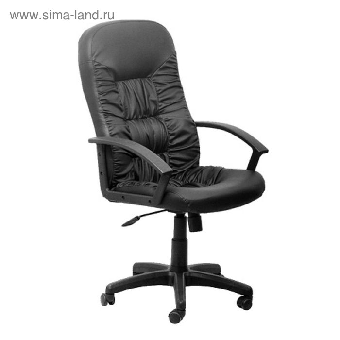 Кресло руководителя Twist DF PLN PU01 черный, ЭкоКожа - Фото 1