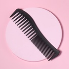 Расчёска комбинированная, 18,7 × 5 см, цвет чёрный - Фото 1