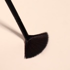 Кисть для макияжа, веерная, 16,5 (+/- 1) см, цвет чёрный - Фото 7