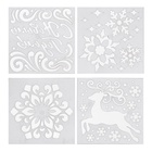 Искусственный снег спрей «Искристые снежинки», с трафаретами, белый - Фото 6