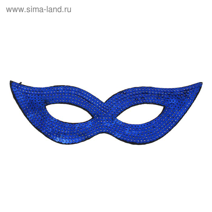 Карнавальная маска "Незнакомка", цвет синий - Фото 1
