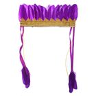 Карнавальный головной убор «Пёрышки», на резинке, цвет фиолетовый - Фото 1