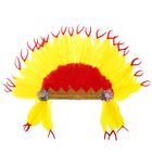 Карнавальный головной убор «Индеец», красно-желтое перо - Фото 1