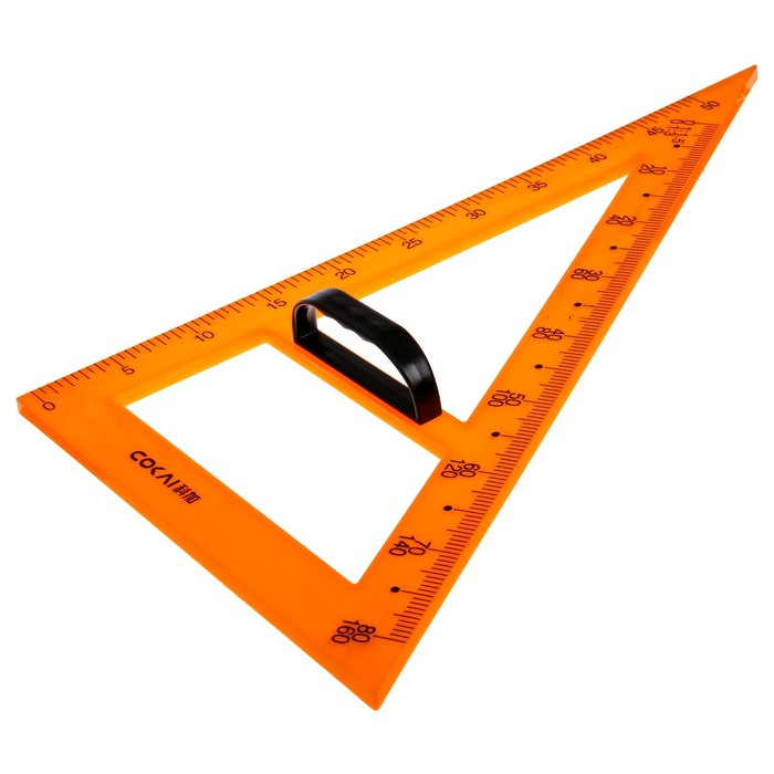 Треугольник для школьной доски, с держателем, прямоугольный, 30° - Фото 1
