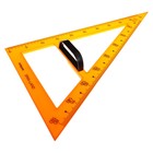 Набор для школьной доски, 5 предметов: 2 треугольника, 1 транспортир, 1 циркуль, 1 линейка - фото 9721743