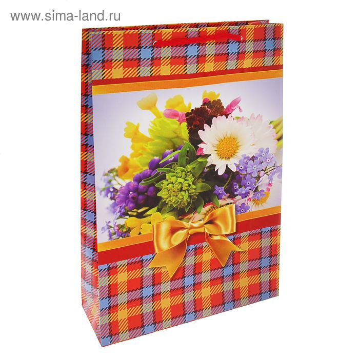 Пакет подарочный "Полевые цветы" 40,5 х 24,8 х 9 см - Фото 1
