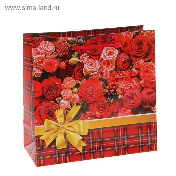 Пакет подарочный "Цветник" 23 х 22,5 х 10 см - Фото 1