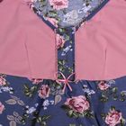 Сорочка с застёжкой, цвет синий/розовый, принт розы, рост 164, размер 42 - Фото 3