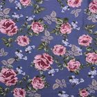Сорочка с застёжкой, цвет синий/розовый, принт розы, рост 164, размер 50 - Фото 4