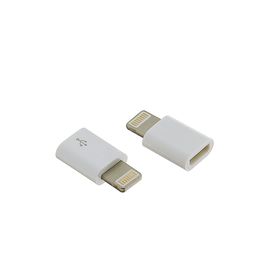 Переходник LuazON, с Lightning на micro USB, 10 шт, белый