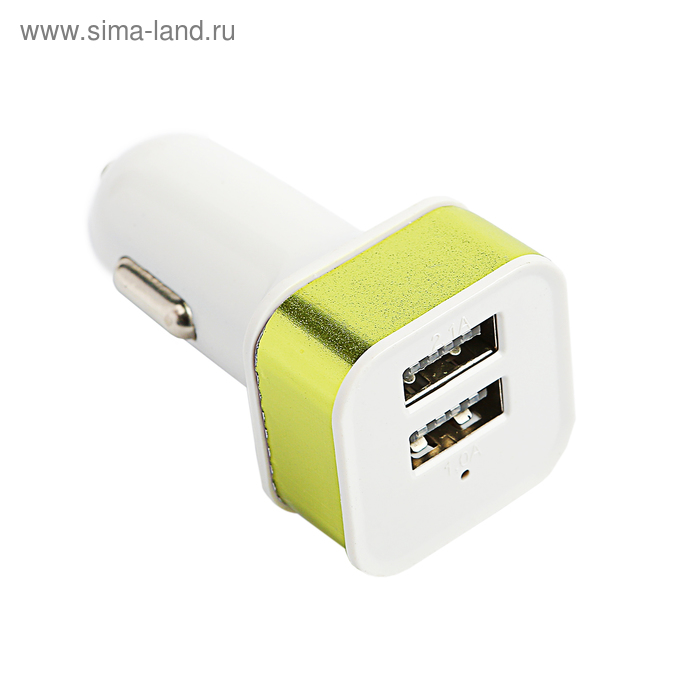 Автомобильное зарядное устройство LuazON LZZ-30, 2 USB, 2.1/1А, МИКС - Фото 1