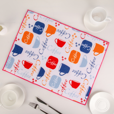 Коврик для сушки посуды Доляна «Кофе», 38×51 см, микрофибра