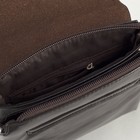 Планшет мужской, 1 отдел, наружный карман, длинный ремень, цвет коричневый - Фото 5