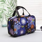 Косметичка-сумочка на молнии "Цветы", 1 отдел, 5 наружных карманов, цвет чёрный - Фото 2