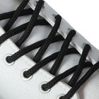 Шнурки для обуви d = 5 мм, 160 см, цвет чёрный - Фото 1