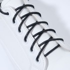 Шнурки для обуви, пара, круглые, вощёные, d = 3 мм, 75 см, цвет чёрный - фото 320182046