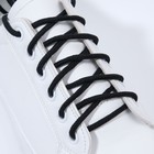 Шнурки для обуви, пара, круглые, d = 3 мм, 120 см, цвет чёрный - фото 24981671