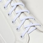 Шнурки для обуви, пара, круглые, d = 3 мм, 120 см, цвет белый - фото 24981676