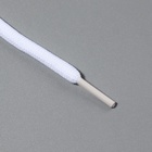 Шнурки для обуви, пара, круглые, d=3 мм, 120 см, белые - Фото 3