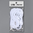 Шнурки для обуви, пара, круглые, d=3 мм, 120 см, белые - Фото 5