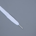 Шнурки для обуви, пара, широкие, 10 мм, 120 см, белые - Фото 3