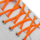 Шнурки для обуви, пара, круглые, d = 3 мм, 120 см, цвет оранжевый неоновый - фото 8489480