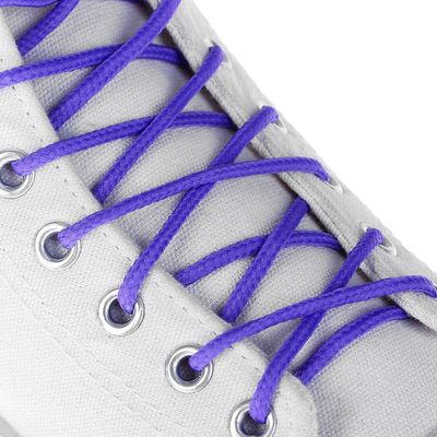 Шнурки для обуви, круглые, d = 3 мм, 120 см, пара, цвет фиолетовый неоновый
