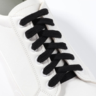 Шнурки для обуви, пара, плоские, 10 мм, 120 см, цвет чёрный - фото 306823962
