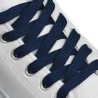 Шнурки для обуви, плоские, 12 мм, 180 см, цвет синий - Фото 1