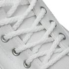 Шнурки для обуви d = 5 мм, 120 см, цвет белый - Фото 1
