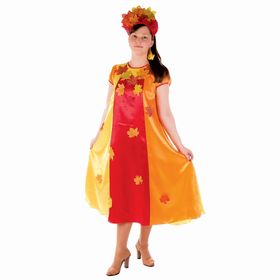 Карнавальный костюм "Сударушка Осень", 2 предмета: платье, кокошник, р-р 48-50