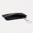 Ключница карманная на молниях, длина 15 см, 2 кольца, цвет чёрный - Фото 2