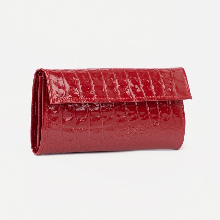 Кошелёк на кнопке, цвет красный - Фото 1