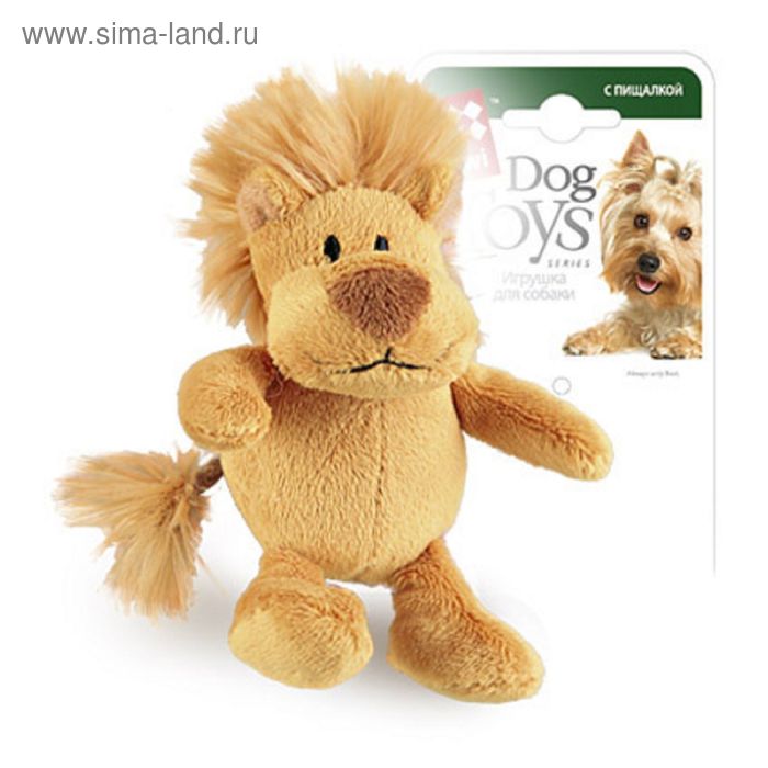 Игрушка GiGwi "Лев" для собак,  с пищалкой - Фото 1