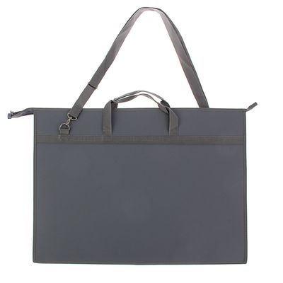 Папка А2 с ручками пластик молния сверху 650*480*50 мм ПР 6, плеч.ремень, Серый