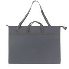 Папка А2 с ручками пластик молния сверху 650×480×50 мм ПР 6, плеч.ремень, Серый - Фото 2