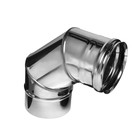 Колено для дымохода «Феррум», угол 90°, нержавеющая сталь 430/0.5 мм, d=120 - Фото 1