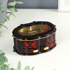 Шкатулка музыкальная «Овал с ящиками», пластик, 8×11.5 см - Фото 1