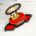 Шкатулка музыкальная «Овал с ящиками», пластик, 8×11.5 см - Фото 2