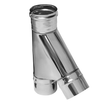 Тройник для дымохода «Феррум», угол 135°, нержавеющая сталь 430/0.5 мм, d=150, по воде