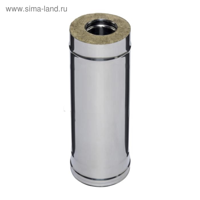 Дымоход утеплённый «Феррум», 430/0.5 мм, зеркальный, нержавеющий d=150/210, L=0.5 м, по воде