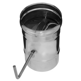 Шибер – задвижка поворотный для дымохода «Феррум», нержавеющая сталь 430/0.5 мм, d=115