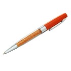 Ручка подарочная, шариковая, поворотная, в пластиком футляре, «Стразы», оранжевая - Фото 2