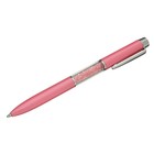 Ручка подарочная, шариковая, поворотная, в пластиком футляре, «Стразы», розовая - Фото 2