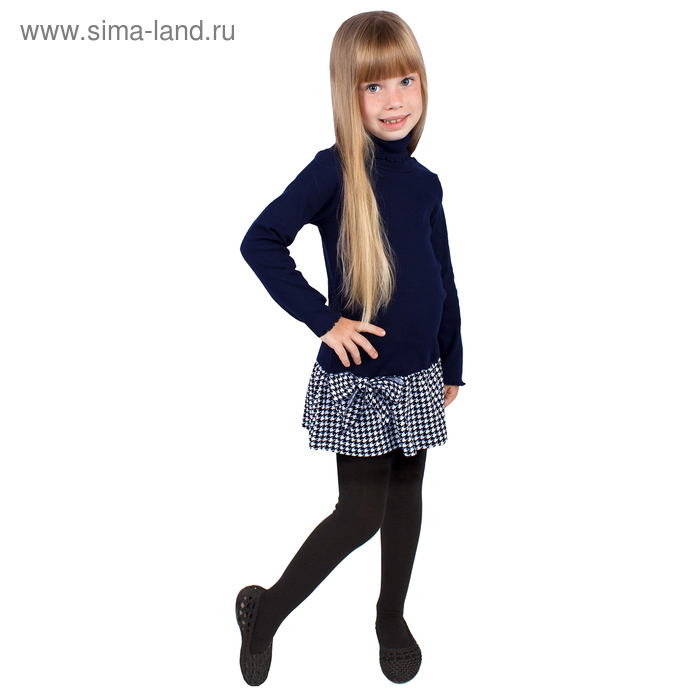 Платье для девочки "Высокий стиль", рост 116 см (60), цвет тёмно-синий (арт. ДПД332023_Д) - Фото 1