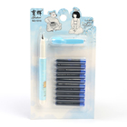 Ручка перьевая, 10 шт. синих картриджей в комплекте, на блистере, МИКС - Фото 3
